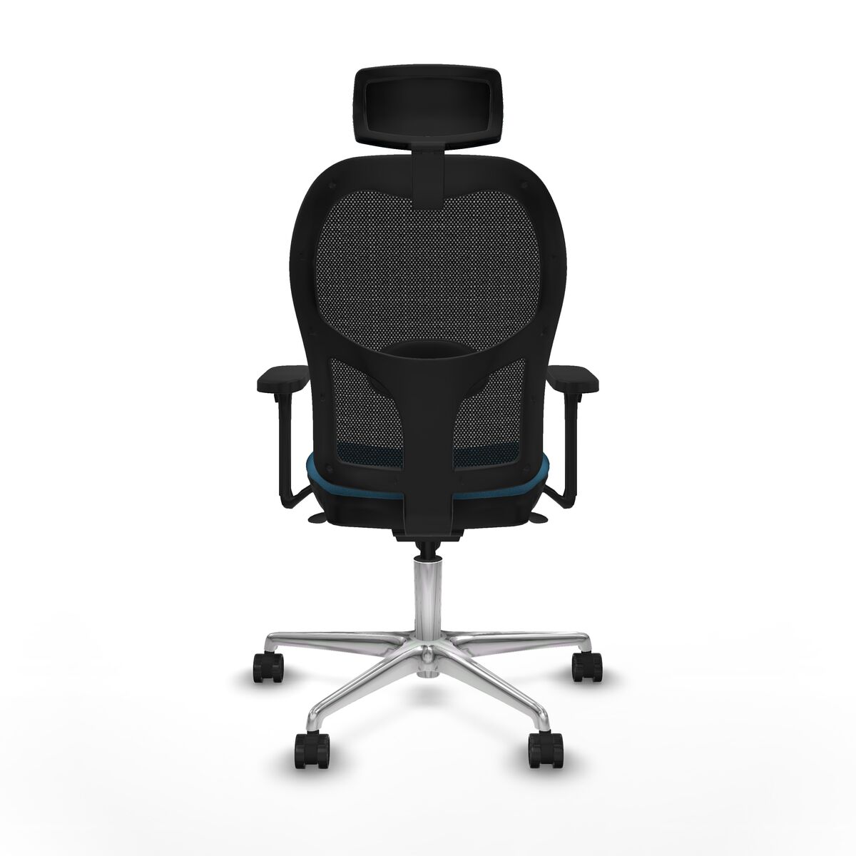 Silla de Oficina con Cabecero Jorquera Piqueras y Crespo 3D086N2 Negro Verde petróleo