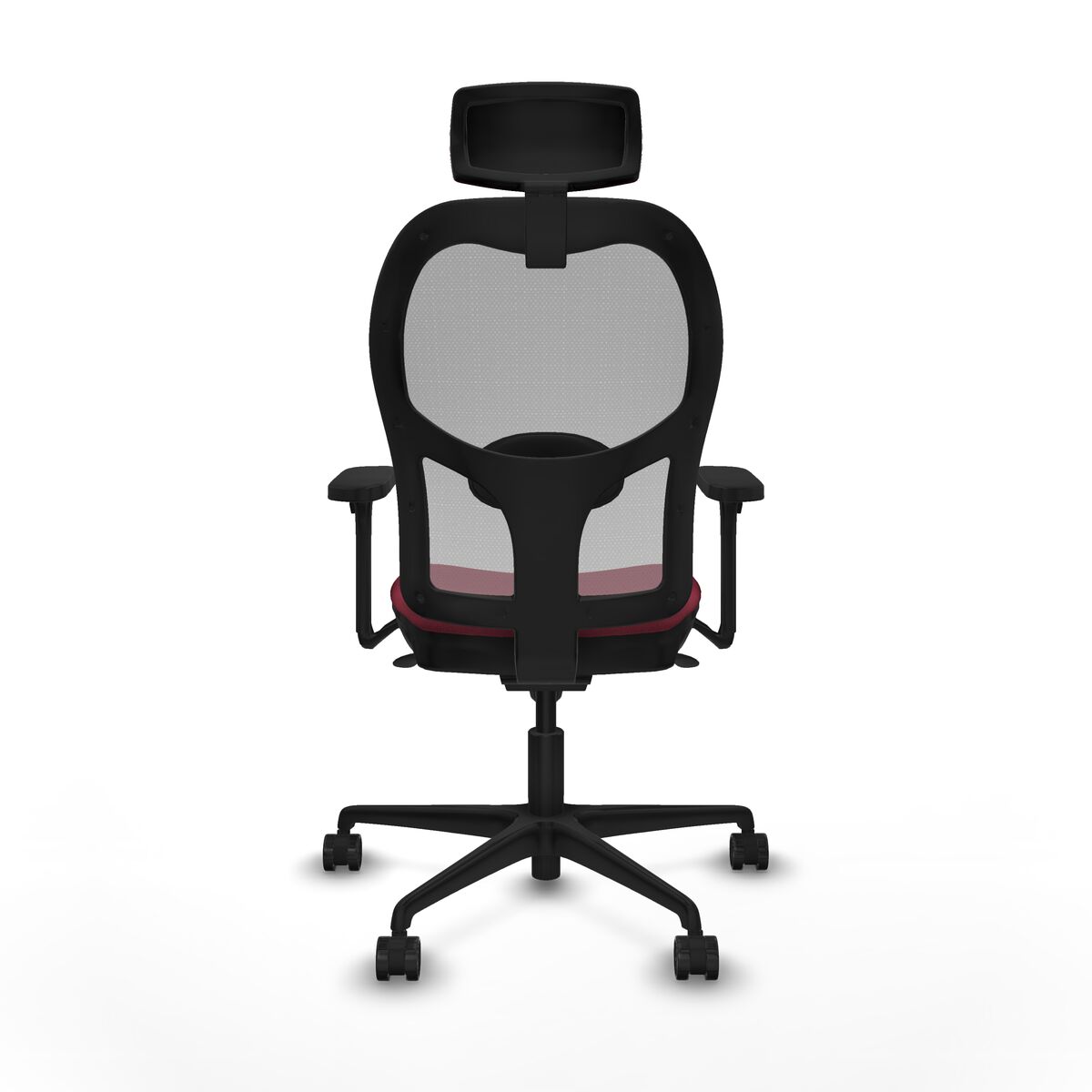 Silla de Oficina con Cabecero Jorquera Piqueras y Crespo 3D036N2 Granate