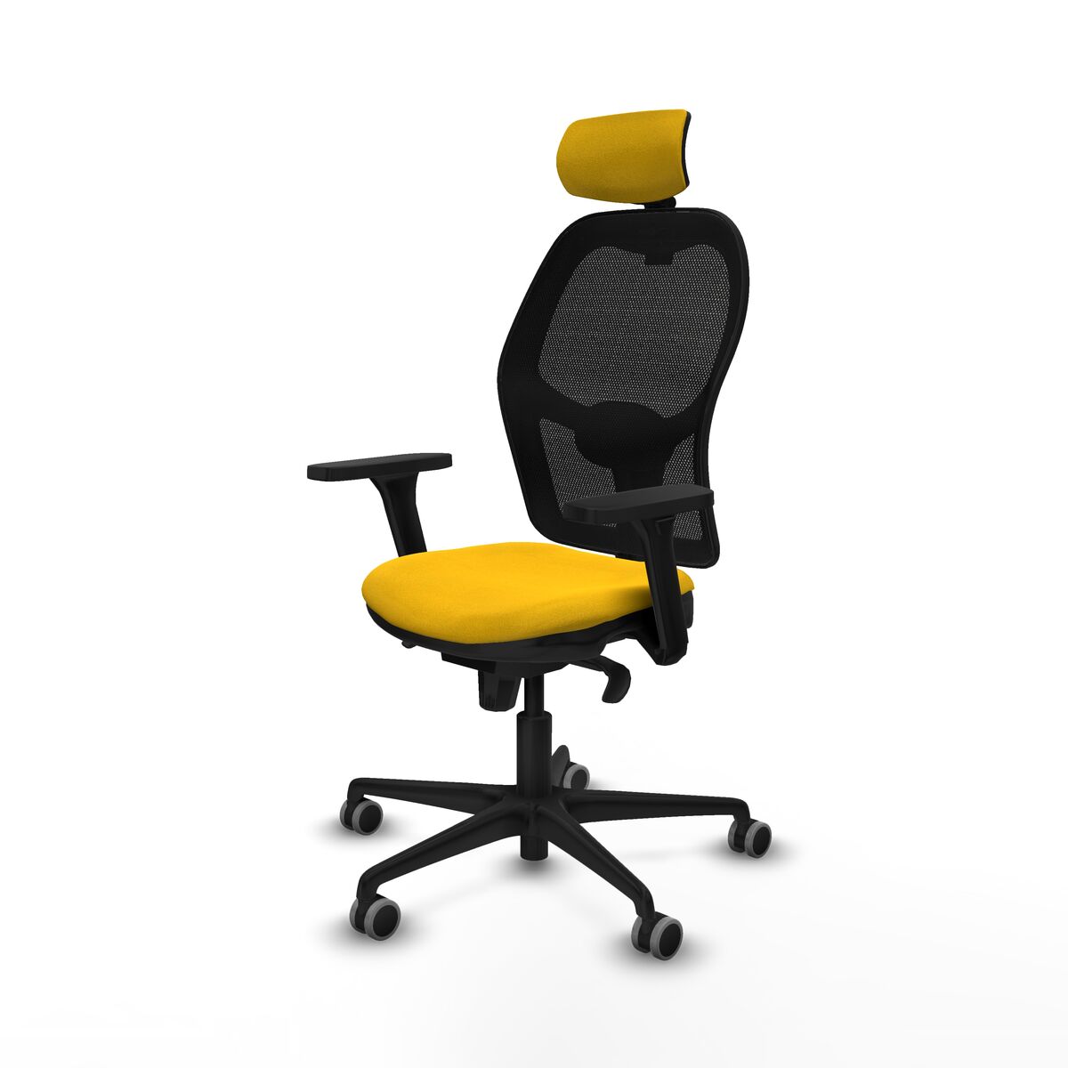 Silla de Oficina con Cabecero Jorquera Piqueras y Crespo 3D036G2 Amarillo