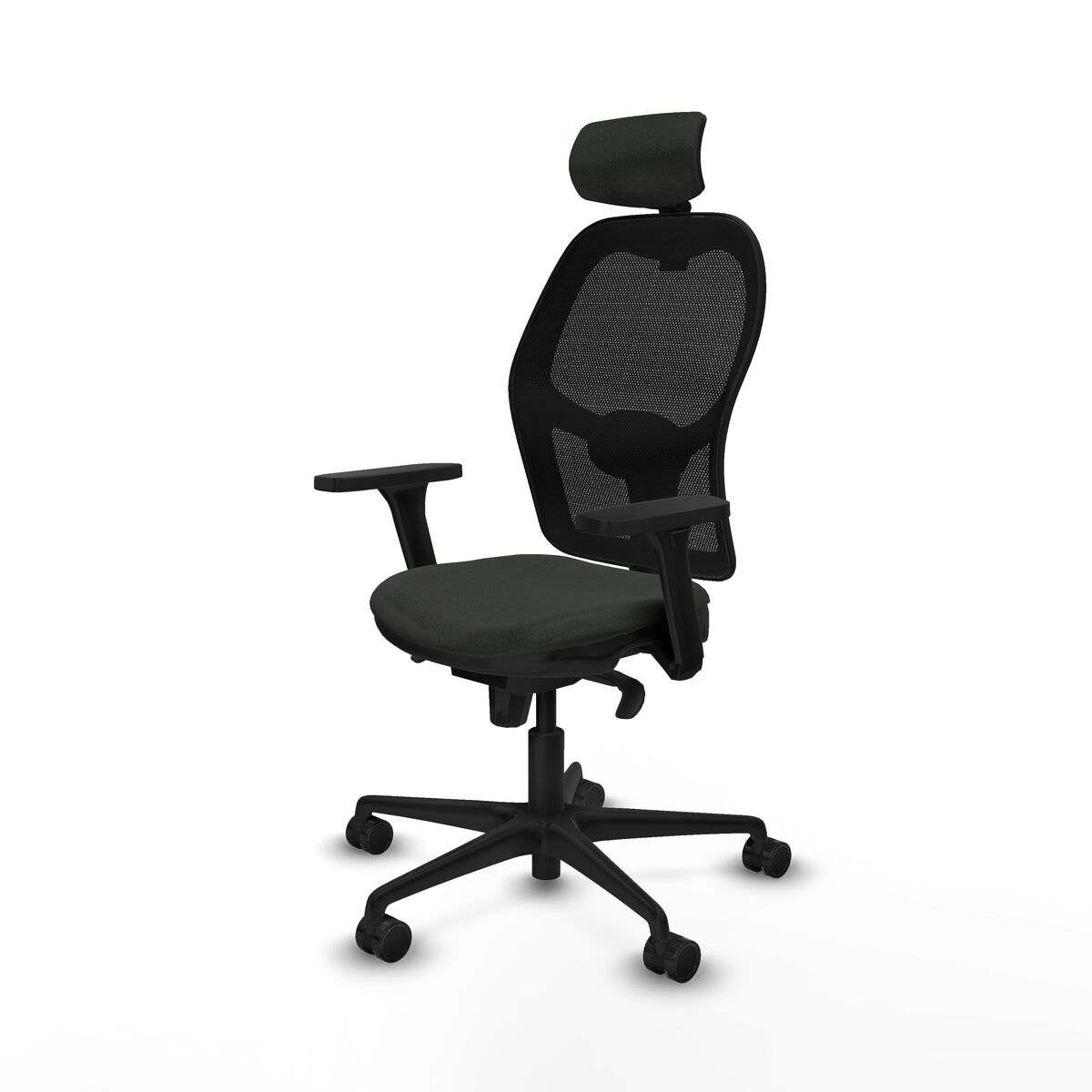 Silla de Oficina con Cabecero Jorquera Piqueras y Crespo 3D036N2 Negro