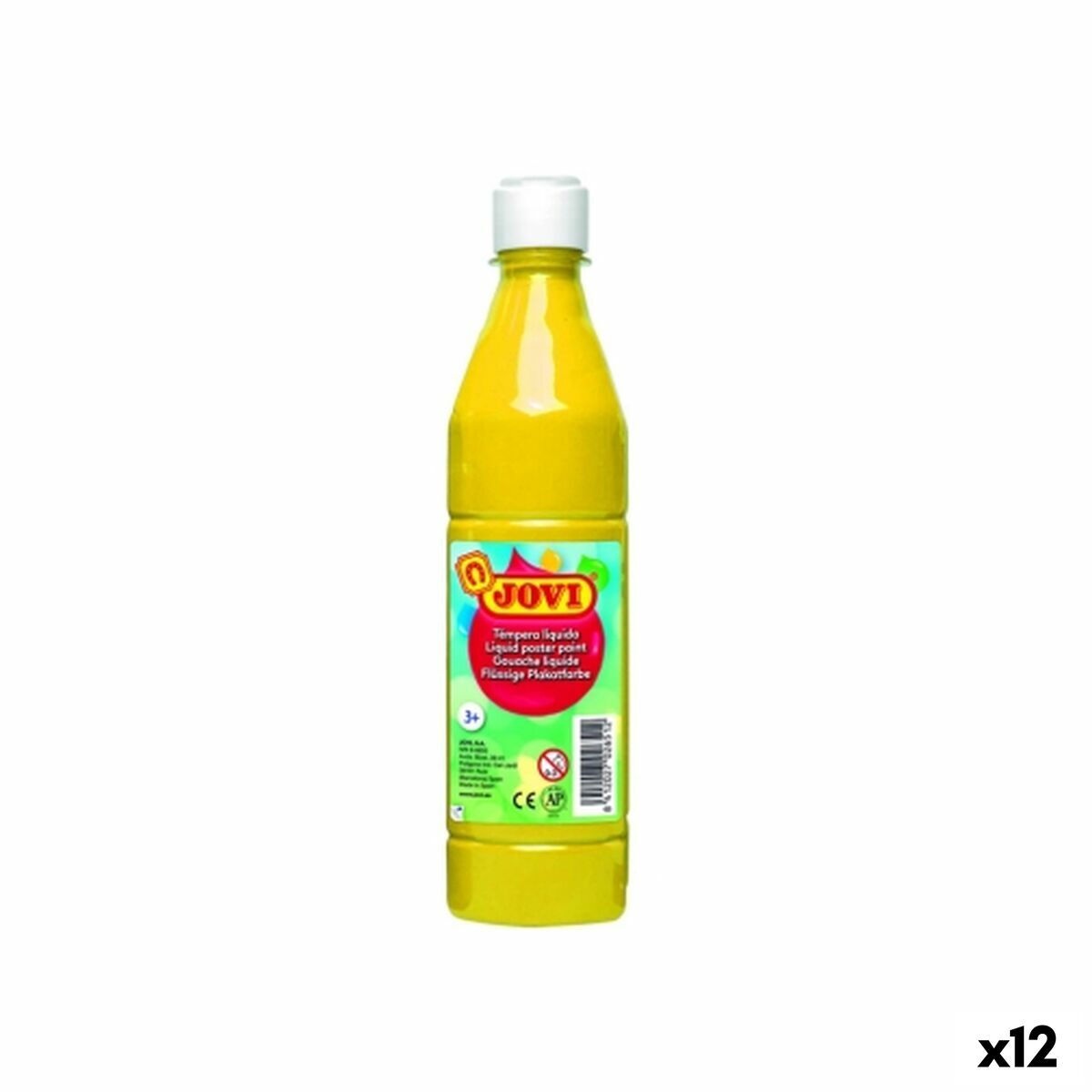 Témpera Jovi Amarillo 500 ml (12 Unidades)
