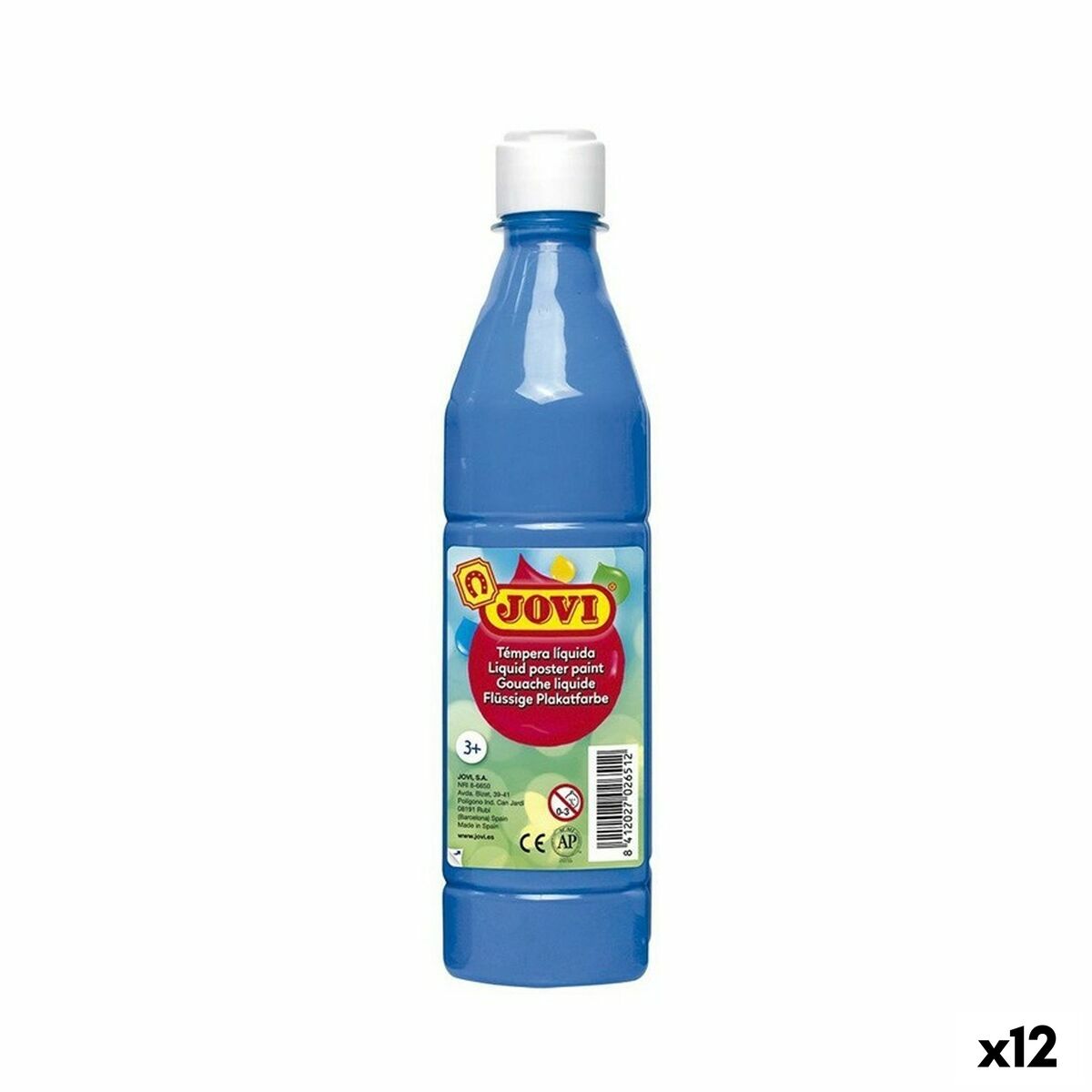 Témpera Jovi Cian 500 ml (12 Unidades)