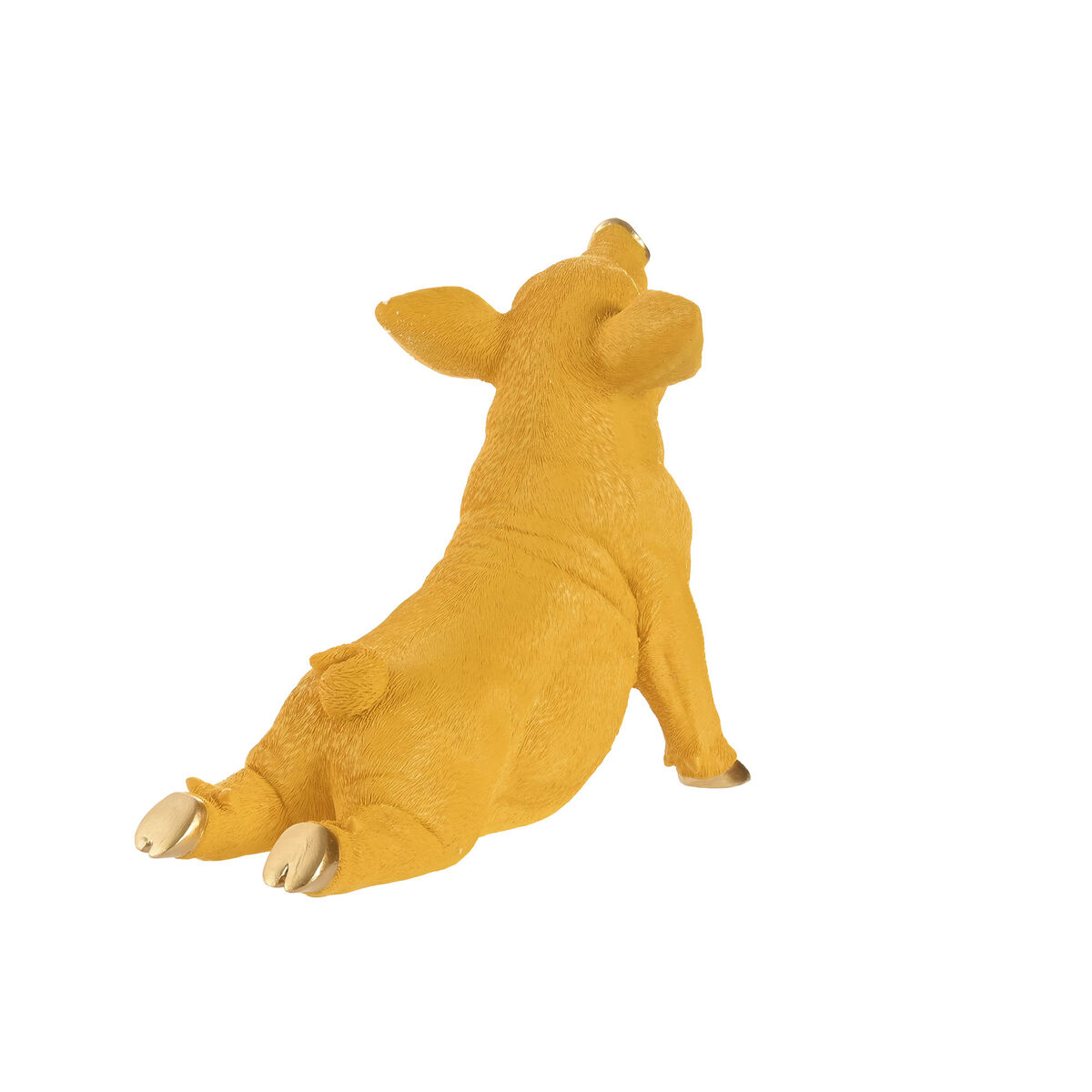 Figura Decorativa Home ESPRIT Amarillo Verde Rosa Dorado Cerdo 30,5 X 15 X 25 CM (2 Unidades)