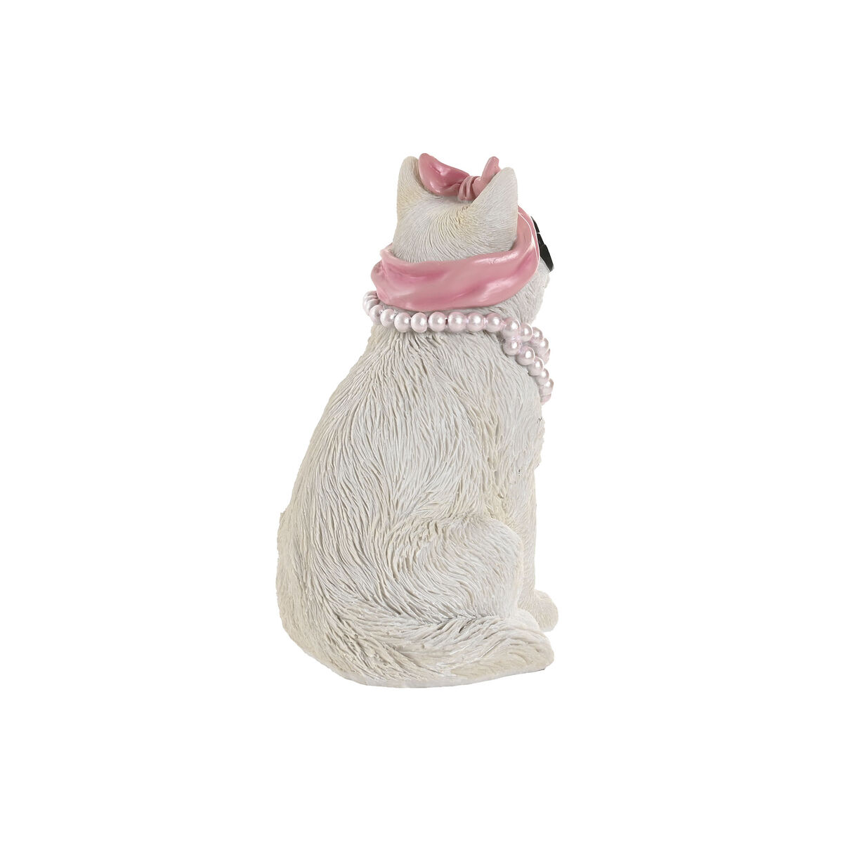 Figura Decorativa Home ESPRIT Azul Blanco Rosa Gato 13,5 X 13 X 19,5 CM (2 Unidades)