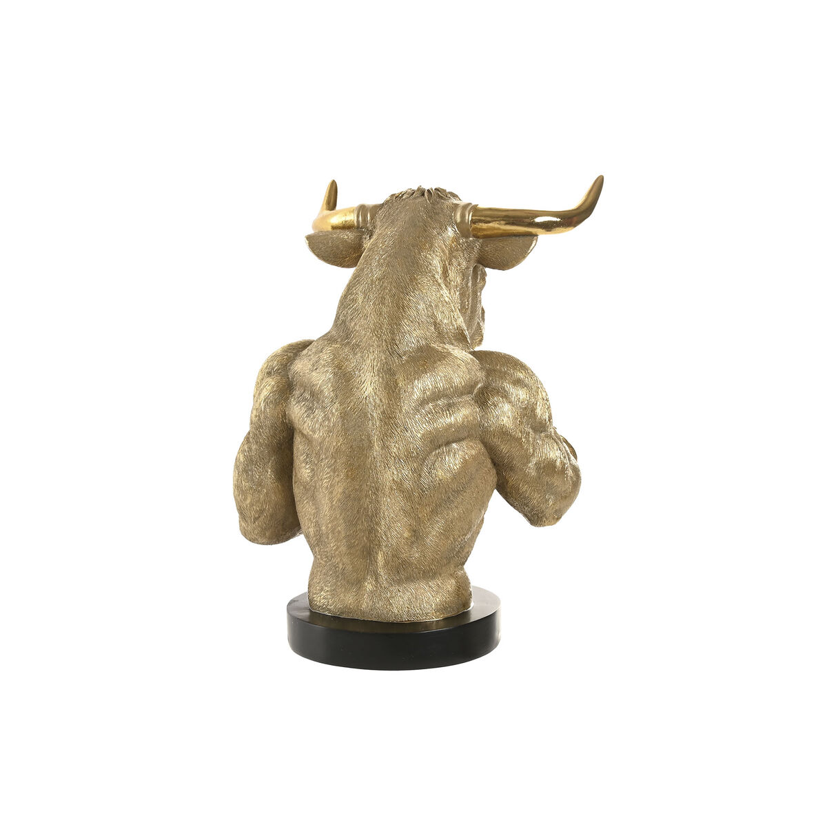 Figura Decorativa Home ESPRIT Negro Dorado Toro 25,5 X 24,5 X 33,5 CM (2 Unidades)