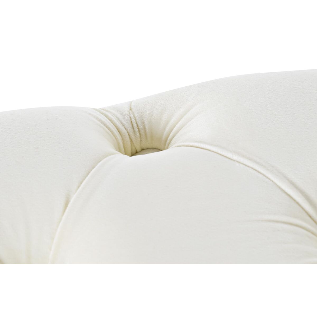 Banqueta Home ESPRIT Crema Dorado Poliéster Metal 103 x 46 x 42 cm