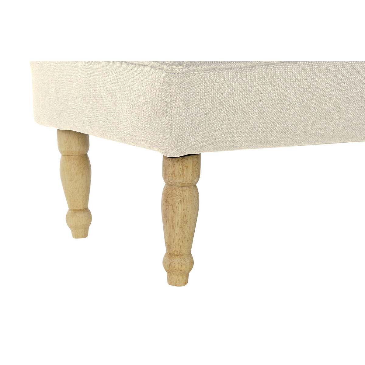 Banqueta Home ESPRIT Crema Poliéster Madera
