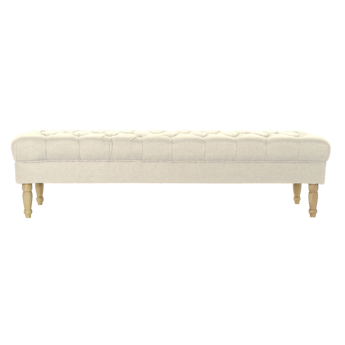 Banqueta Home ESPRIT Crema Poliéster Madera