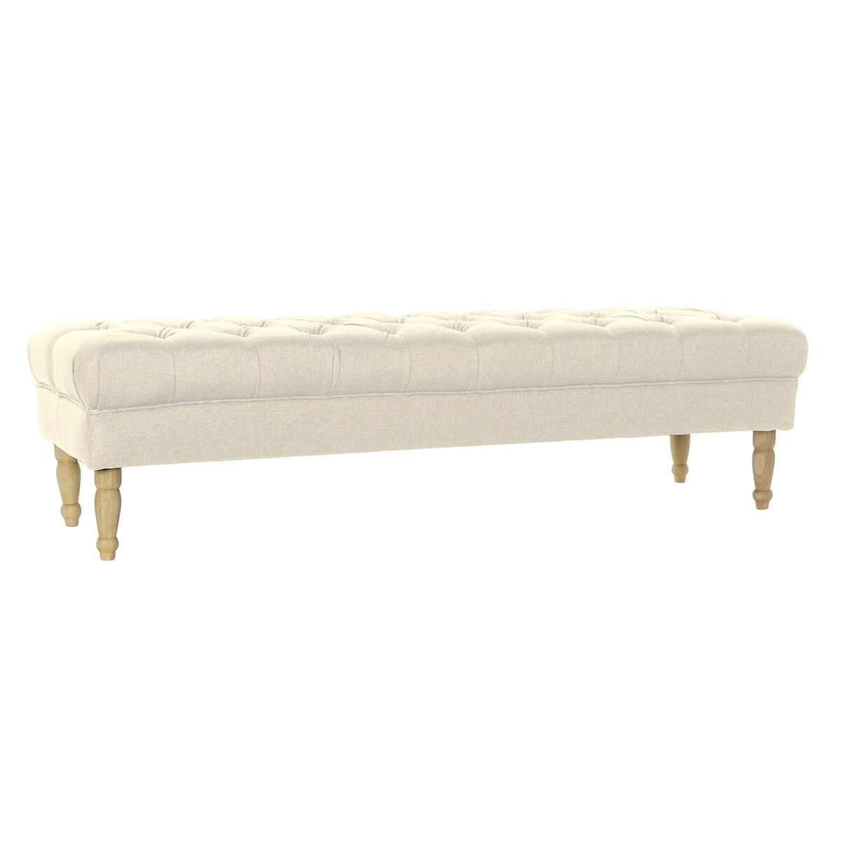 Banqueta Home ESPRIT Crema Poliéster Madera