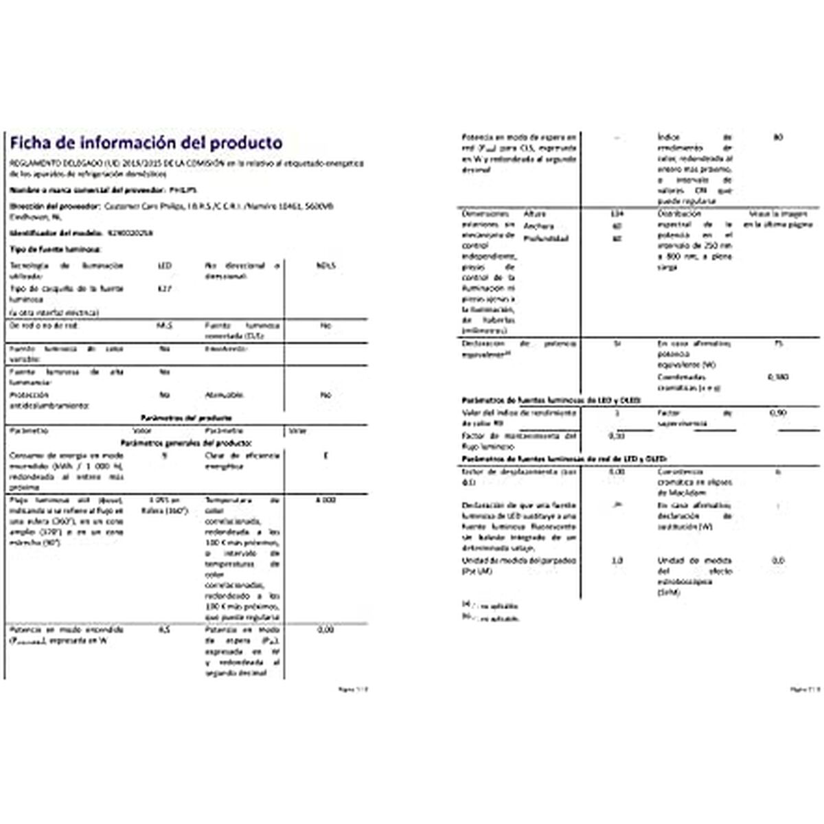 Bombilla LED Philips 75 W E A++ (4000 K)