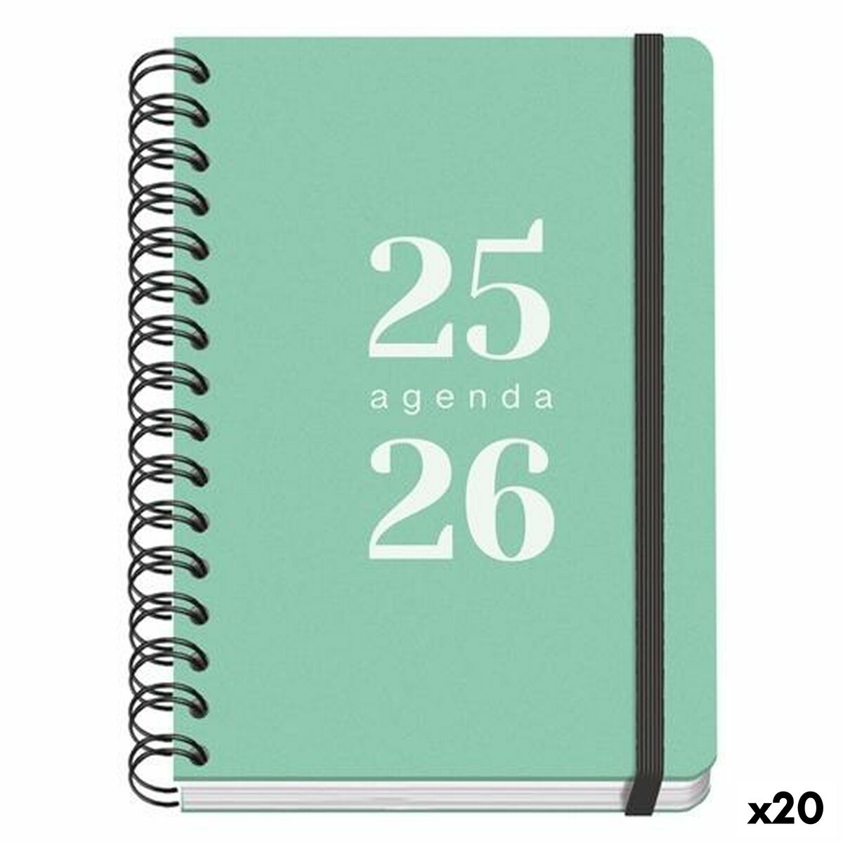 Agenda DOHE GRAMMAR Verde A5 150 x 210 mm 2025-2026 (20 Unidades)