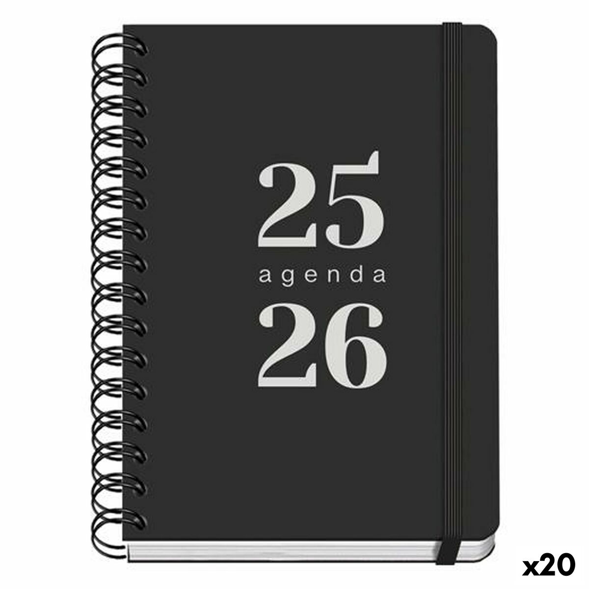 Agenda DOHE GRAMMAR Negro A5 150 x 210 mm (20 Unidades)