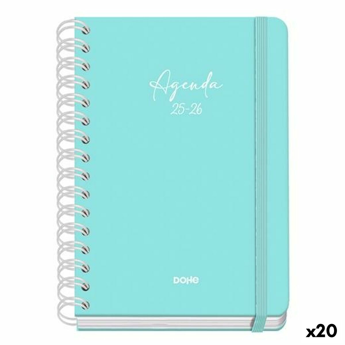 Agenda DOHE SERENITY WIRE´O Verde A5 150 x 210 mm 2025-2026 (20 Unidades)