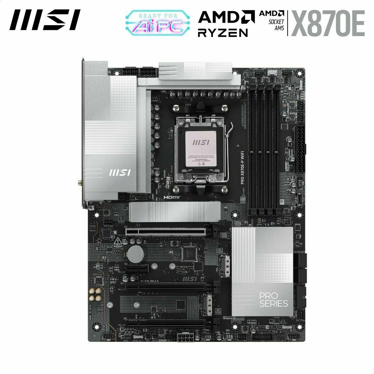 Placa Base MSI 911-7E70-002 AMD X870E AMD AM5