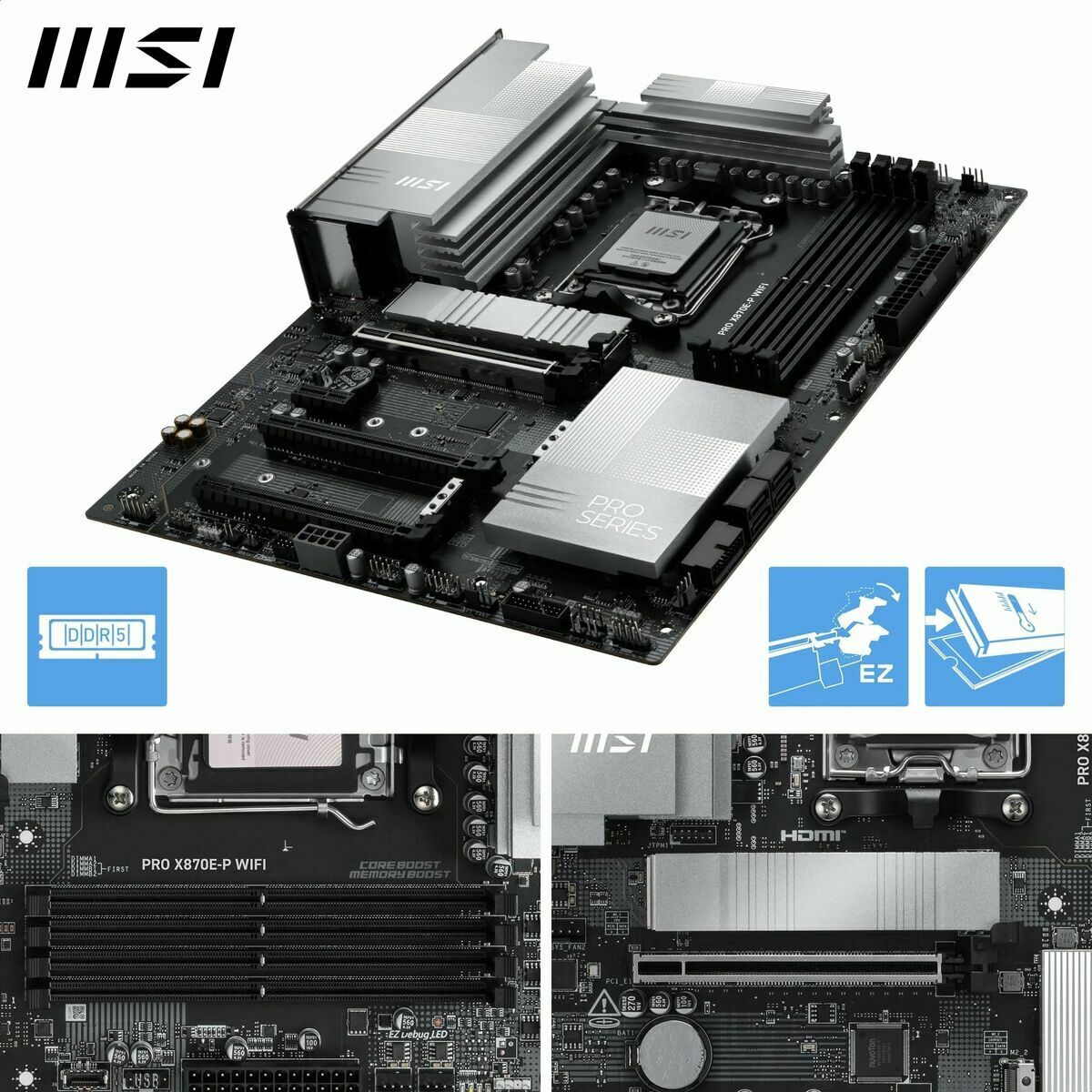 Placa Base MSI 911-7E70-002 AMD X870E AMD AM5