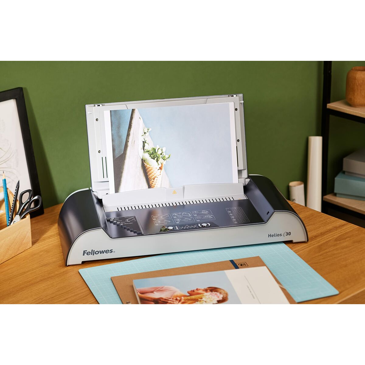 Encuadernadora Fellowes Helios 30 Grafito ABS