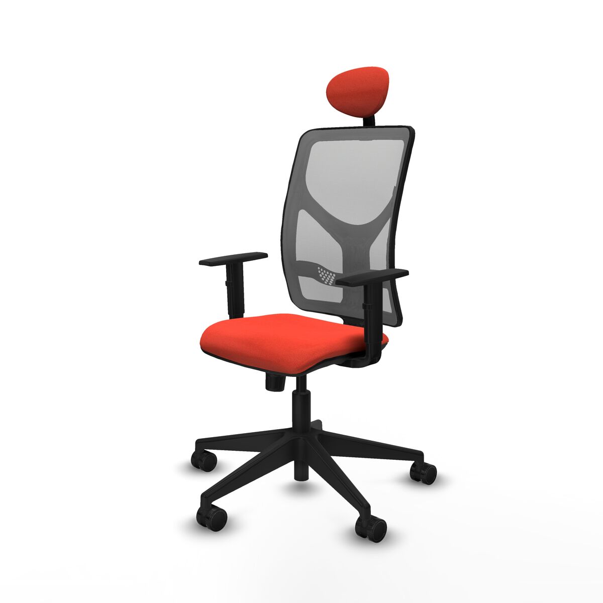 Silla de Oficina con Cabecero Motilla Piqueras y Crespo 1D066N1 Naranja Oscuro