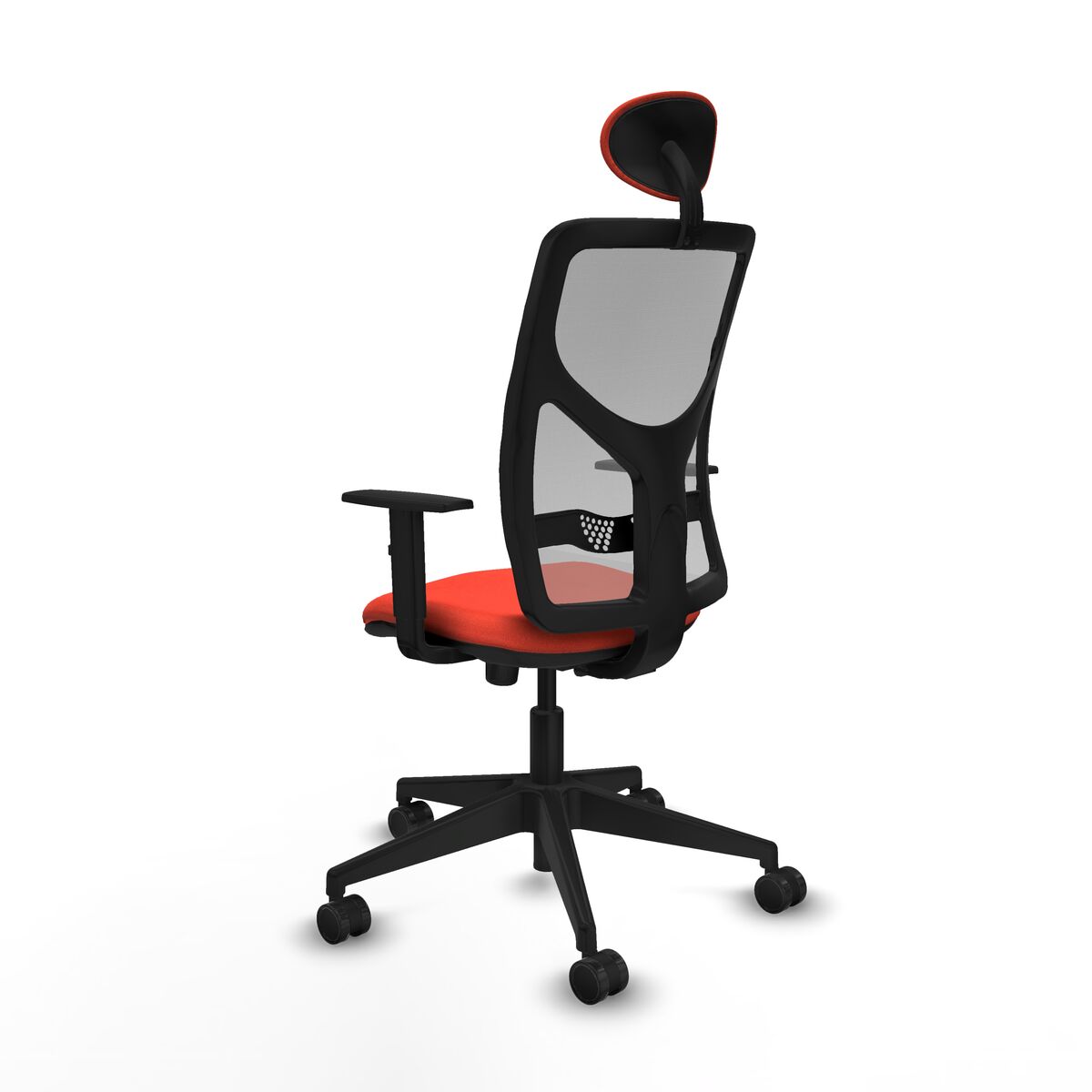 Silla de Oficina con Cabecero Motilla Piqueras y Crespo 1D066N1 Naranja Oscuro