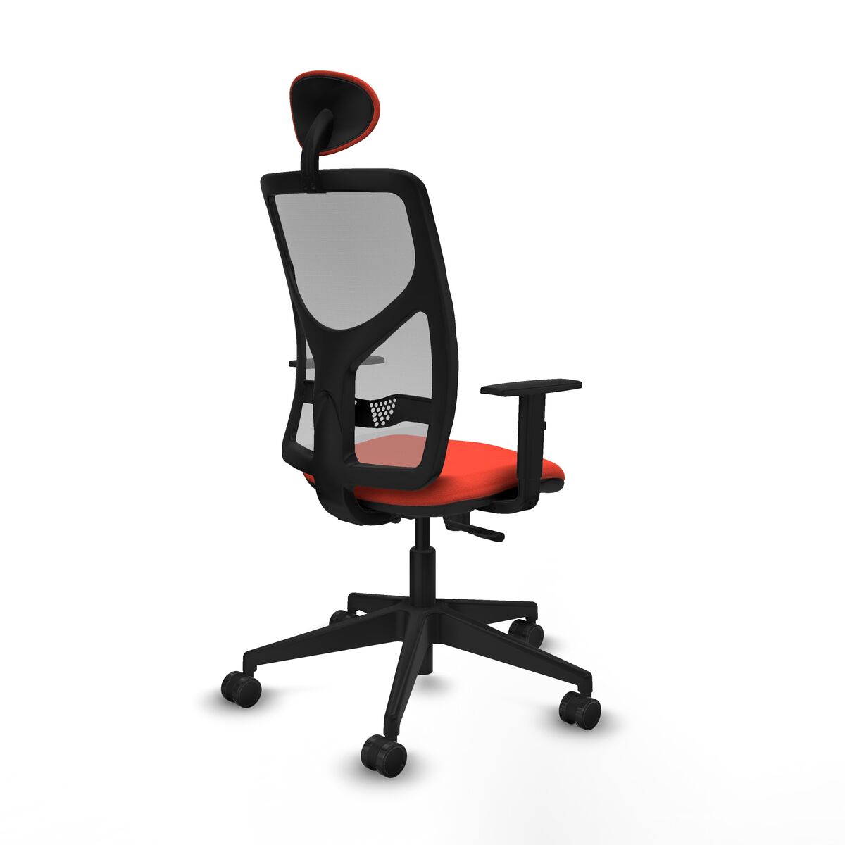 Silla de Oficina con Cabecero Motilla Piqueras y Crespo 1D066N1 Naranja Oscuro