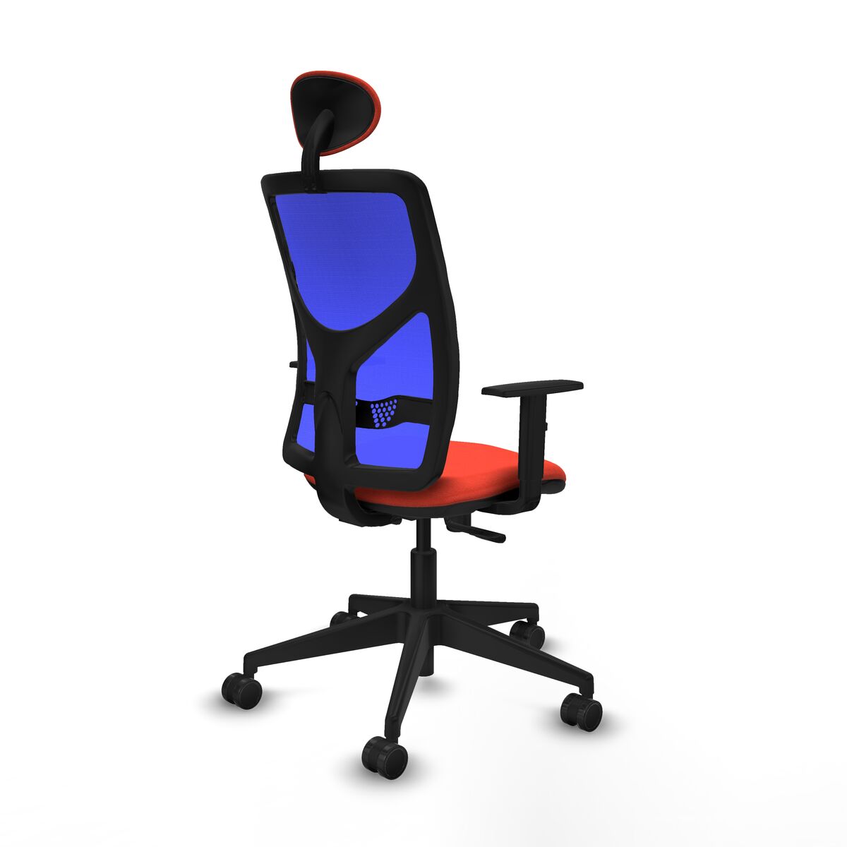 Silla de Oficina con Cabecero Motilla Piqueras y Crespo 1D066N1 Naranja Oscuro