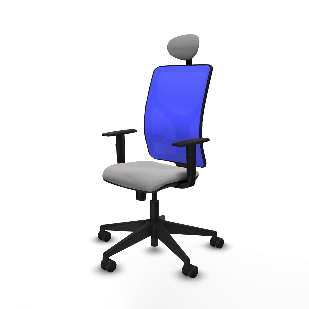 Silla de Oficina con Cabecero Motilla Piqueras y Crespo 1D066N1 Gris claro