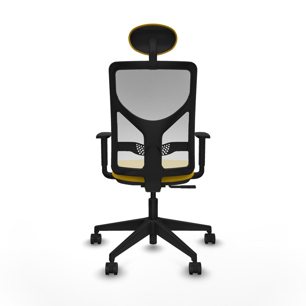 Silla de Oficina con Cabecero Motilla Piqueras y Crespo 1D066N1 Amarillo