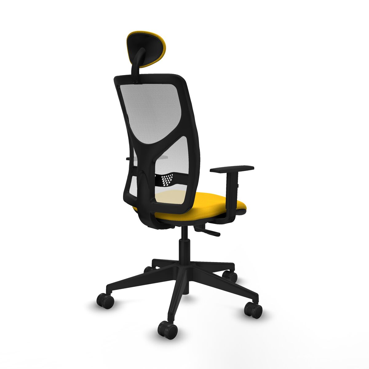 Silla de Oficina con Cabecero Motilla Piqueras y Crespo 1D066N1 Amarillo