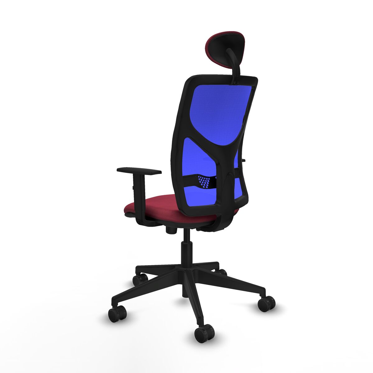 Silla de Oficina con Cabecero Motilla Piqueras y Crespo 1D066N1 Granate