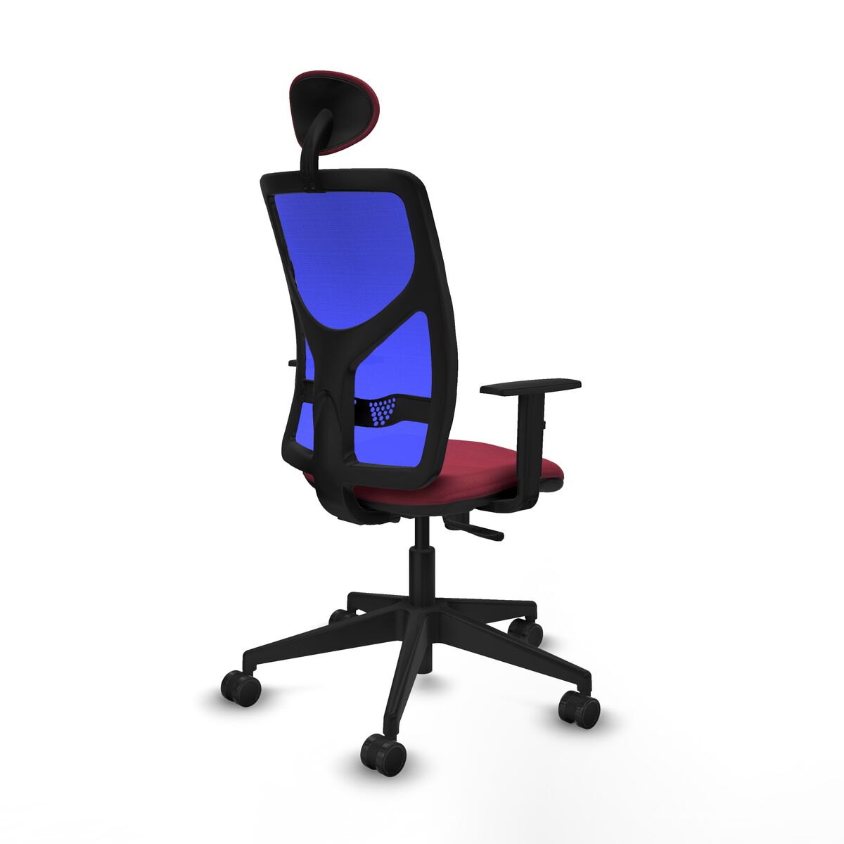 Silla de Oficina con Cabecero Motilla Piqueras y Crespo 1D066N1 Granate