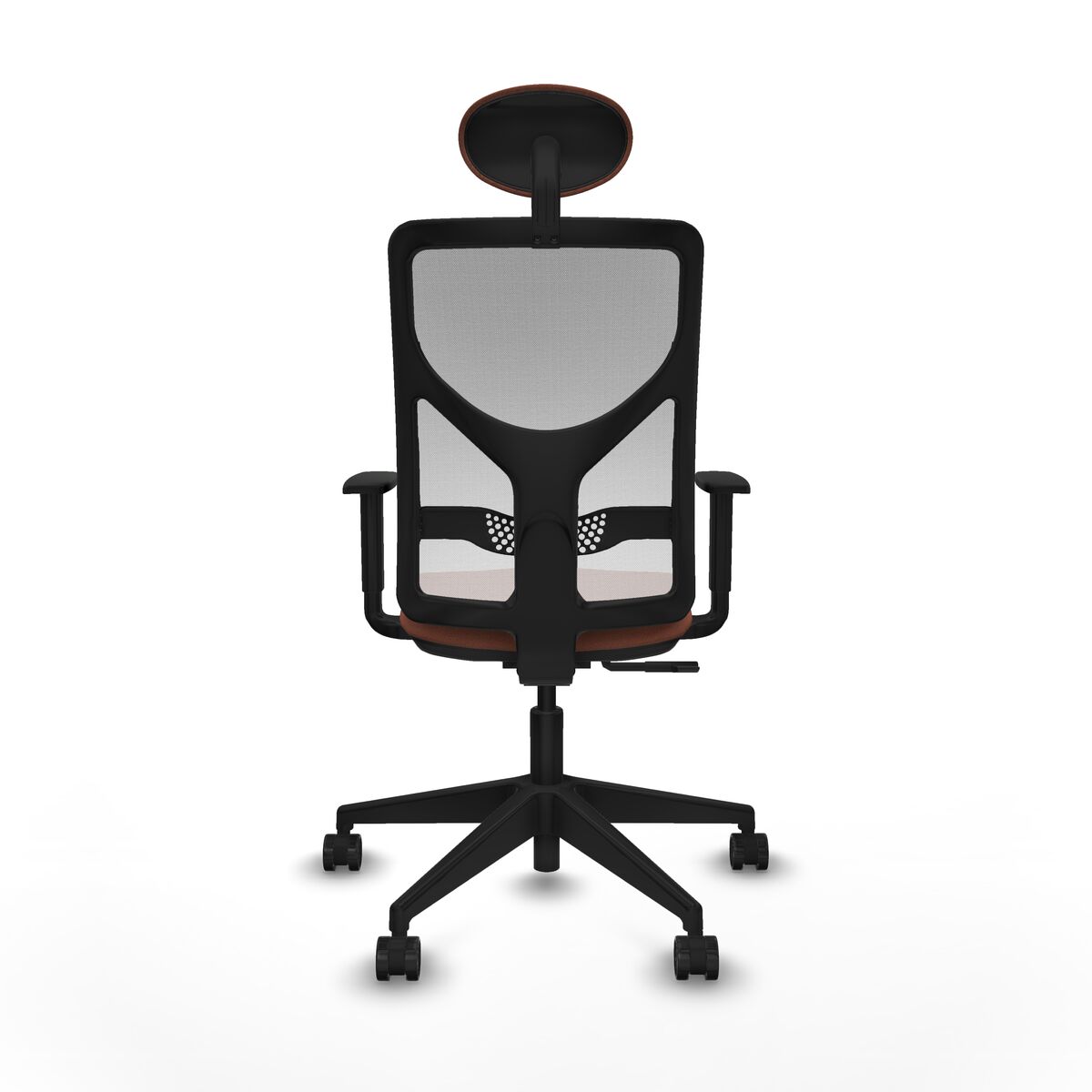 Silla de Oficina con Cabecero Motilla Piqueras y Crespo 1D066N1 Blanco Marrón