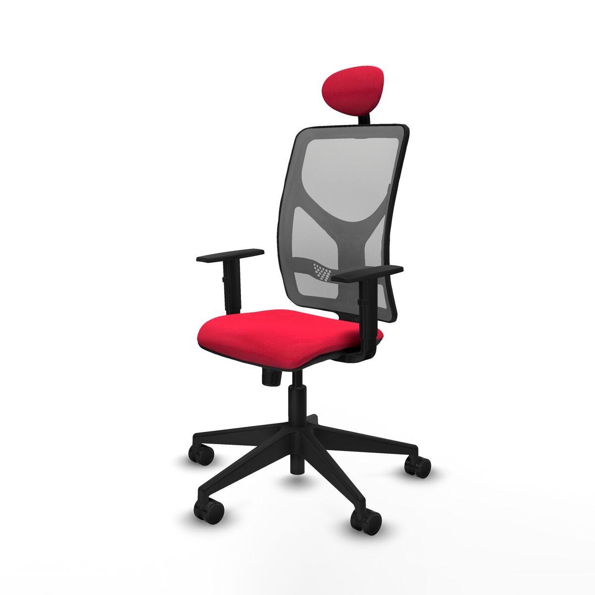 Silla de Oficina con Cabecero Motilla Piqueras y Crespo 1D066N1 Rojo