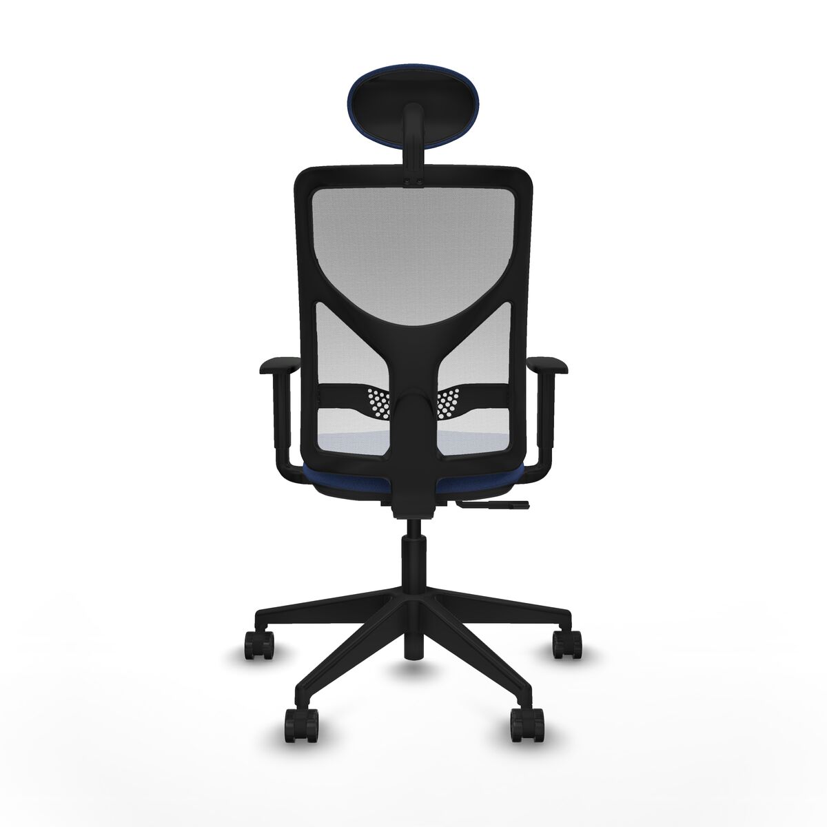 Silla de Oficina con Cabecero Motilla Piqueras y Crespo 1D066N1 Azul marino