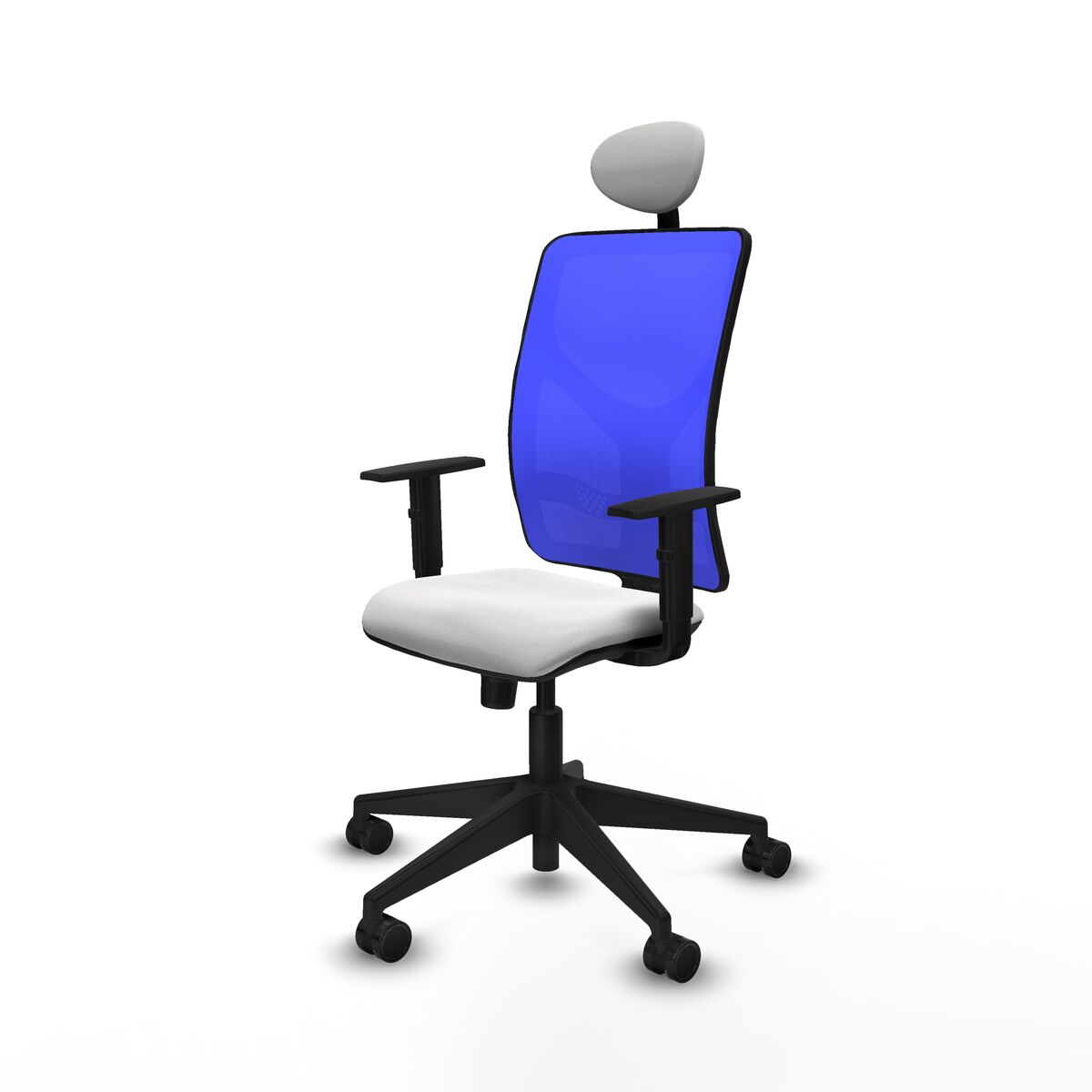 Silla de Oficina con Cabecero Motilla Piqueras y Crespo 1D066N1 Blanco