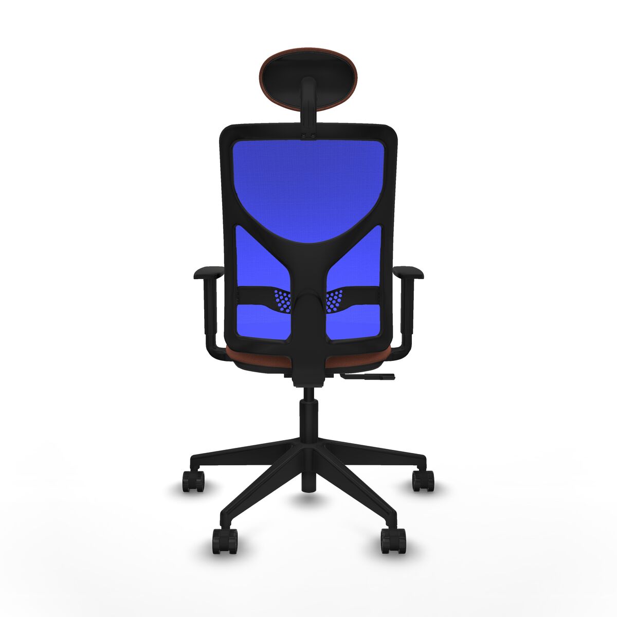 Silla de Oficina con Cabecero Motilla Piqueras y Crespo 1D066N1 Azul Marrón