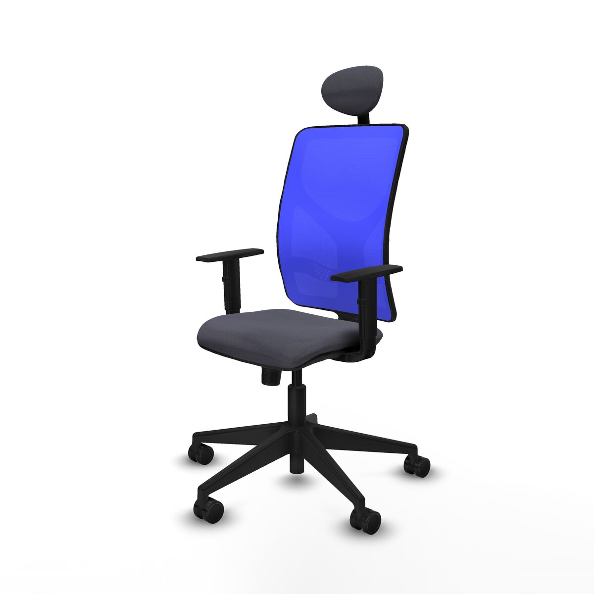 Silla de Oficina con Cabecero Motilla Piqueras y Crespo 1D066N1 Gris oscuro