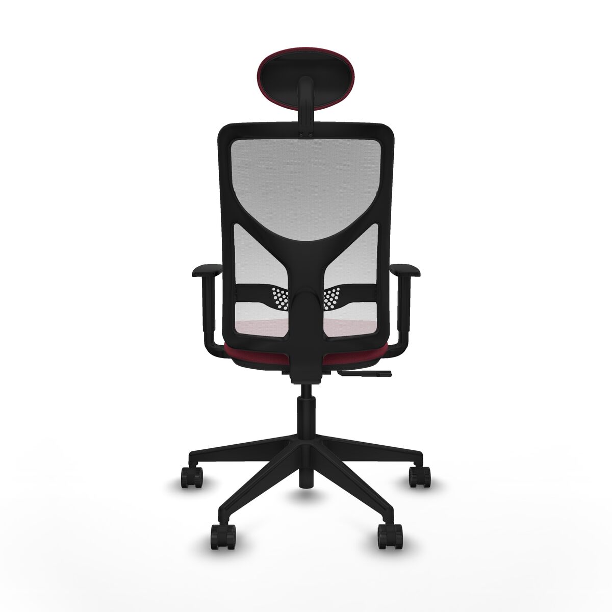 Silla de Oficina con Cabecero Motilla Piqueras y Crespo 1D066N1 Granate