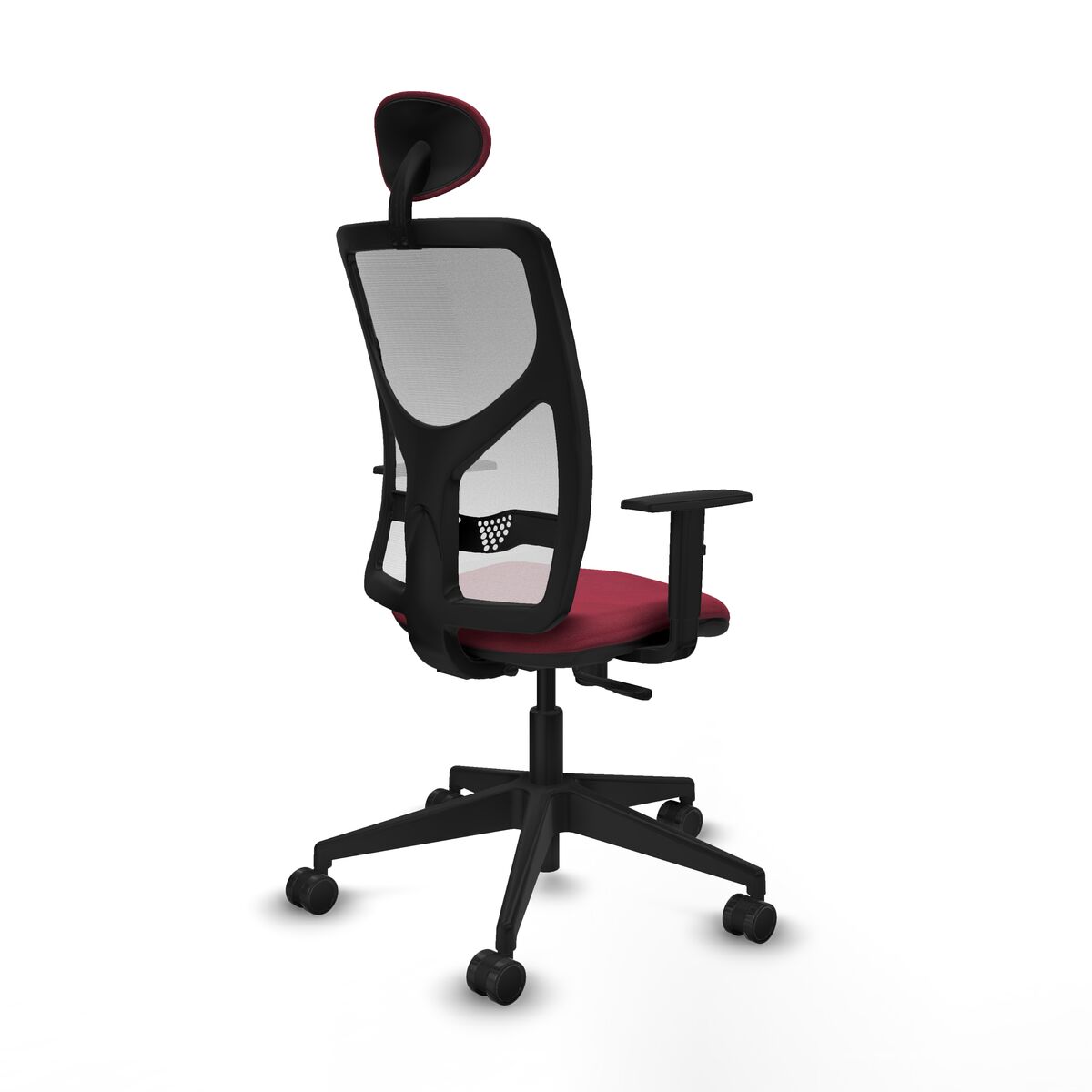 Silla de Oficina con Cabecero Motilla Piqueras y Crespo 1D066N1 Granate