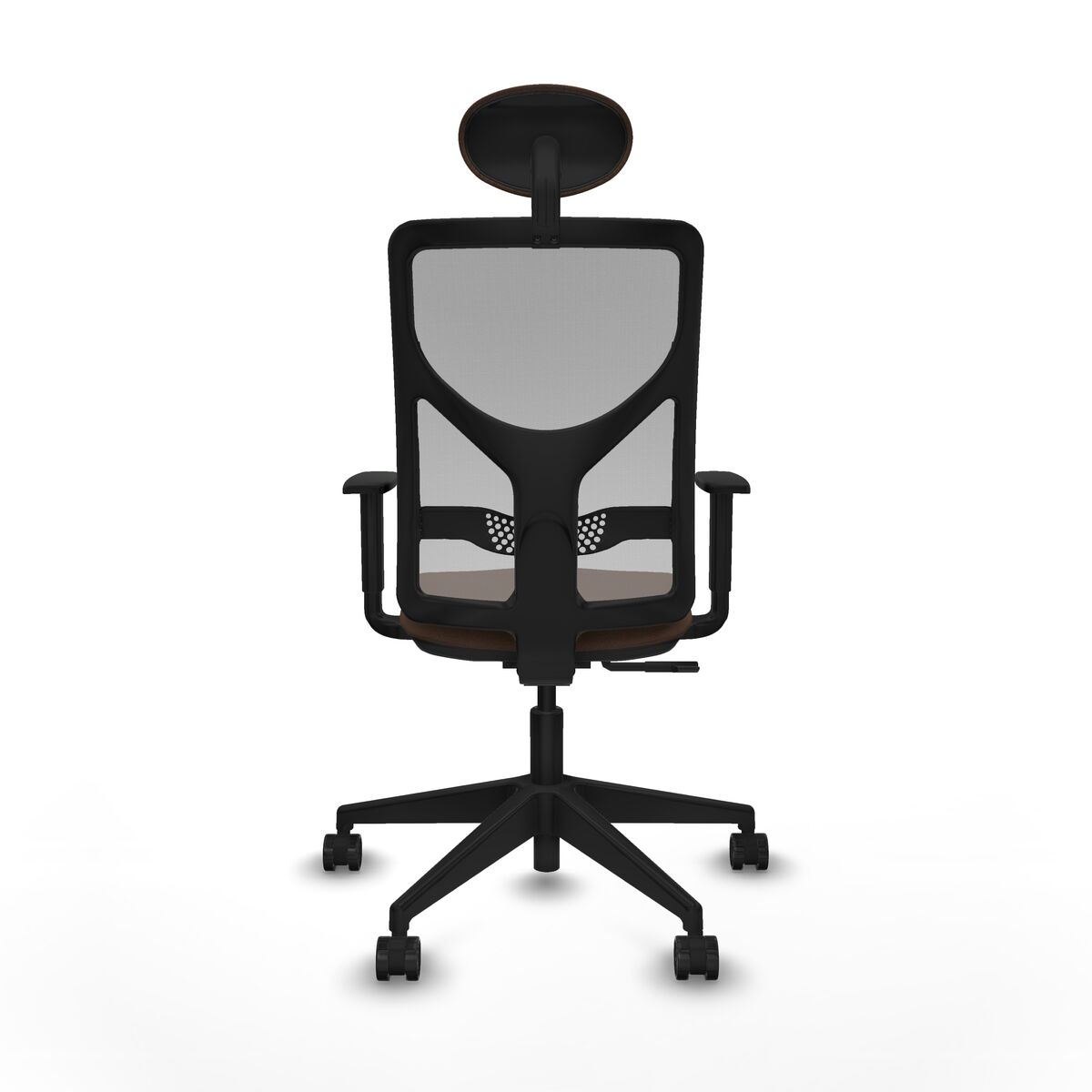 Silla de Oficina con Cabecero Motilla Piqueras y Crespo 1D066N1 Gris Marrón oscuro