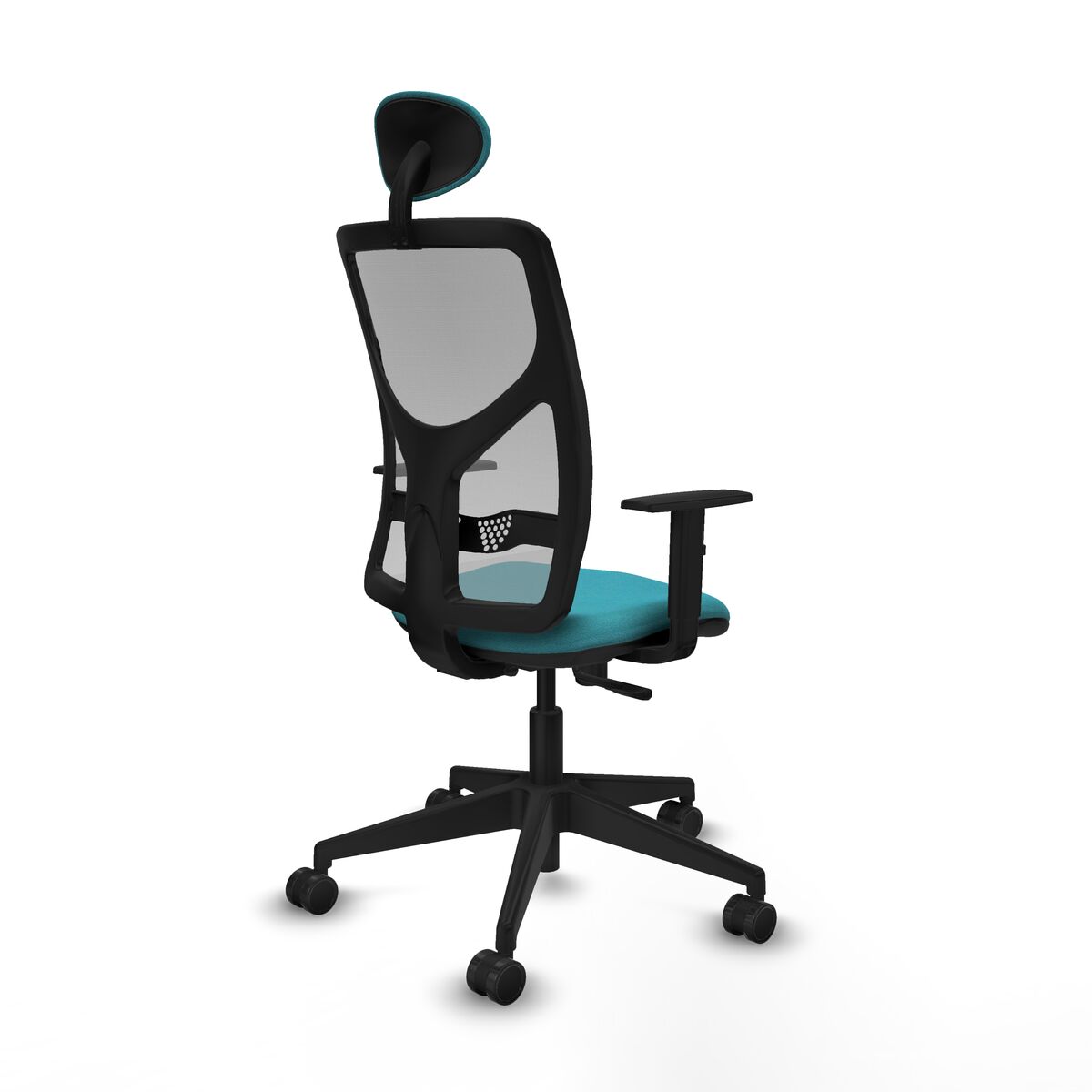 Silla de Oficina con Cabecero Motilla Piqueras y Crespo 1D066N1 Turquesa