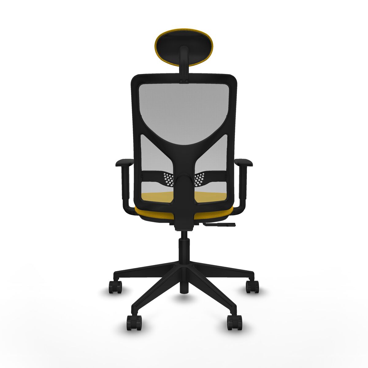 Silla de Oficina con Cabecero Motilla Piqueras y Crespo 1D066N1 Amarillo