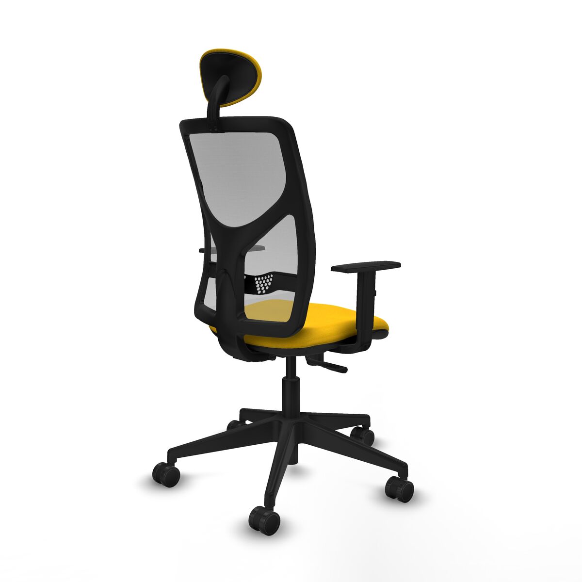 Silla de Oficina con Cabecero Motilla Piqueras y Crespo 1D066N1 Amarillo