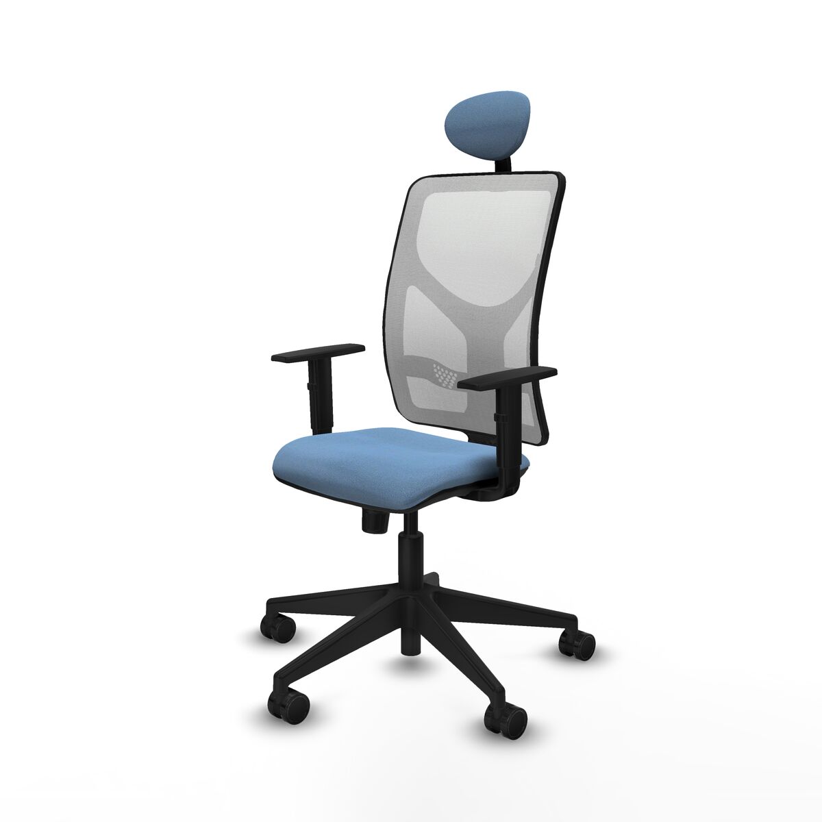 Silla de Oficina con Cabecero Motilla Piqueras y Crespo 1D066N1 Azul cielo