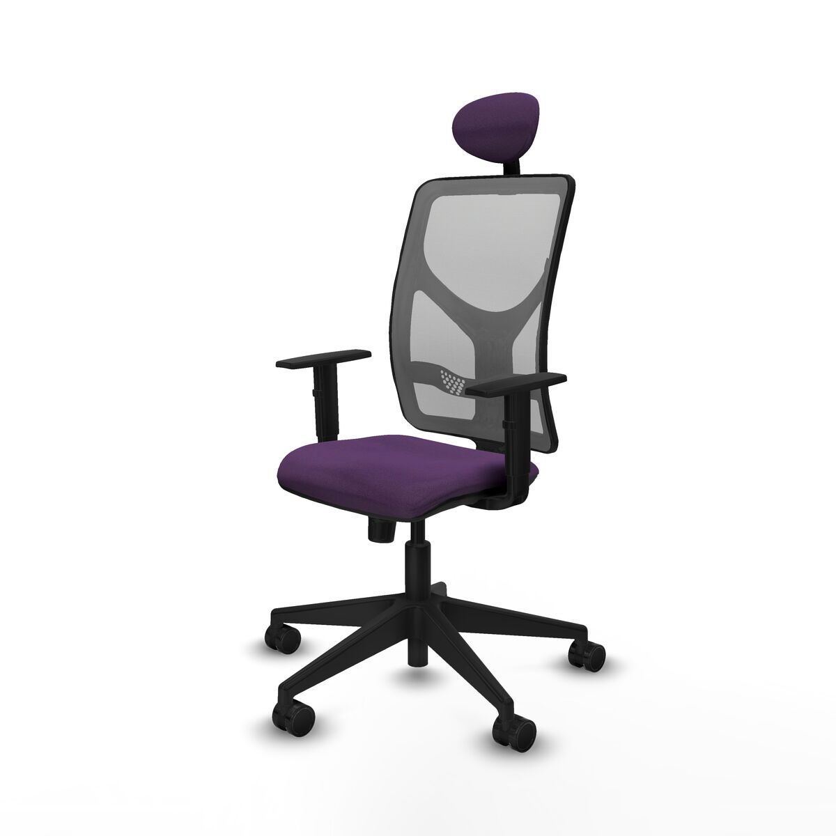 Silla de Oficina con Cabecero Motilla Piqueras y Crespo 1D066N1 Morado