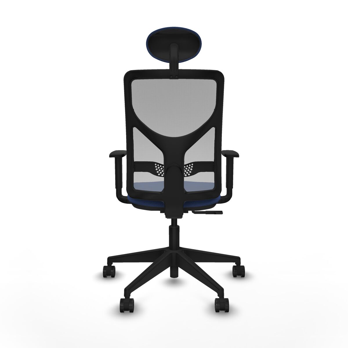 Silla de Oficina con Cabecero Motilla Piqueras y Crespo 1D066N1 Azul marino