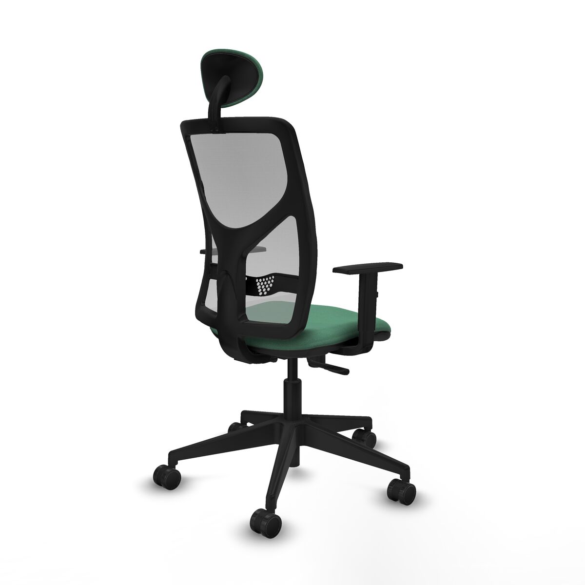 Silla de Oficina con Cabecero Motilla Piqueras y Crespo 1D066N1 Verde Esmeralda