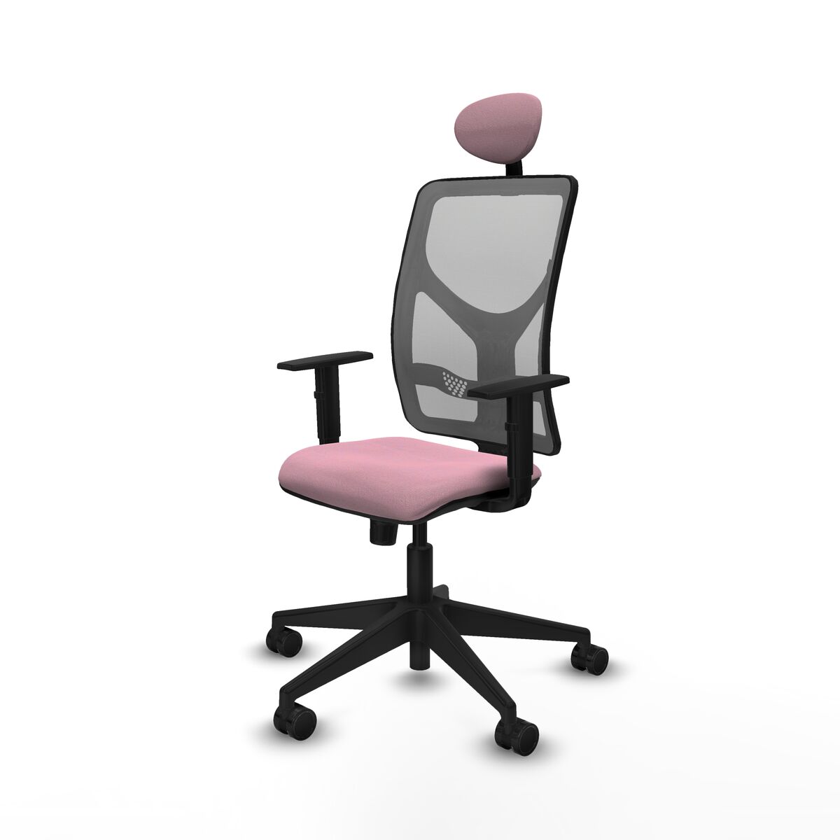Silla de Oficina con Cabecero Motilla Piqueras y Crespo 1D066N1 Rosa