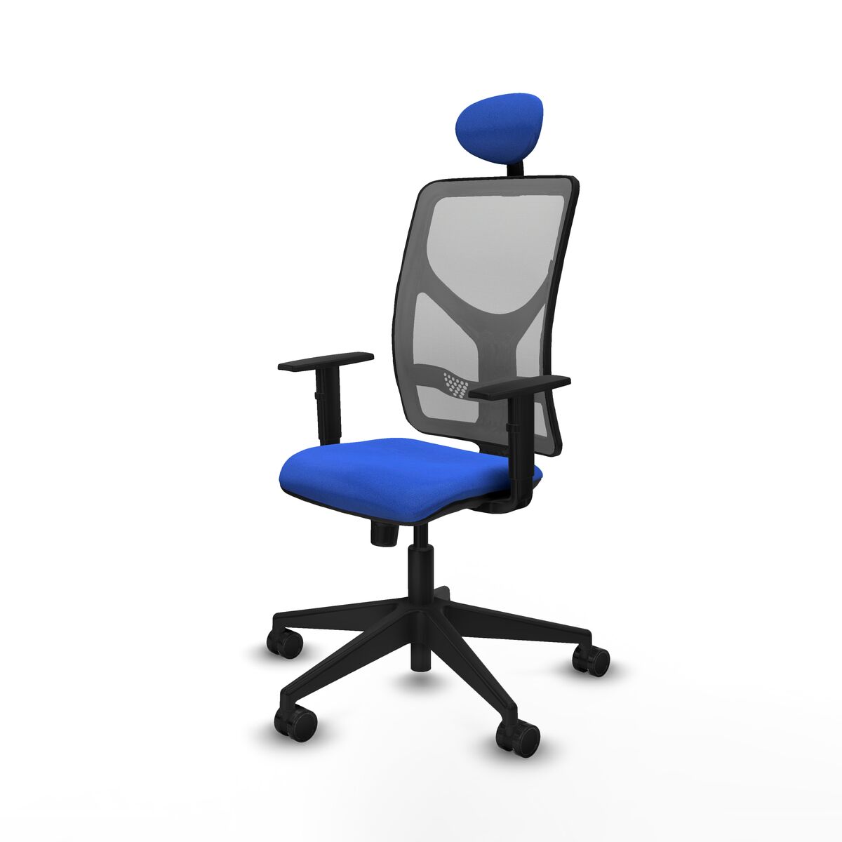 Silla de Oficina con Cabecero Motilla Piqueras y Crespo 1D066N1 Azul