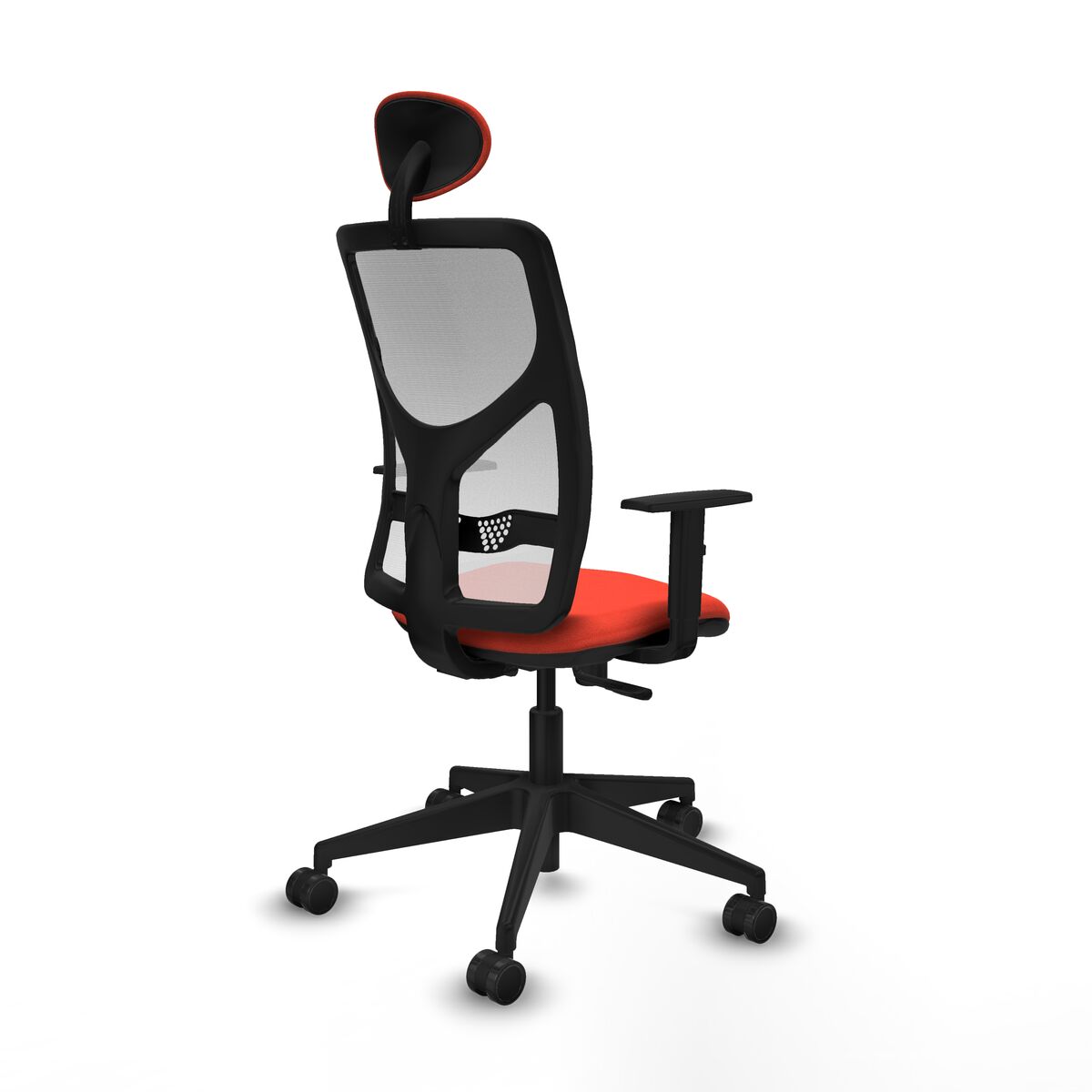 Silla de Oficina con Cabecero Motilla Piqueras y Crespo 1D066N1 Naranja Oscuro