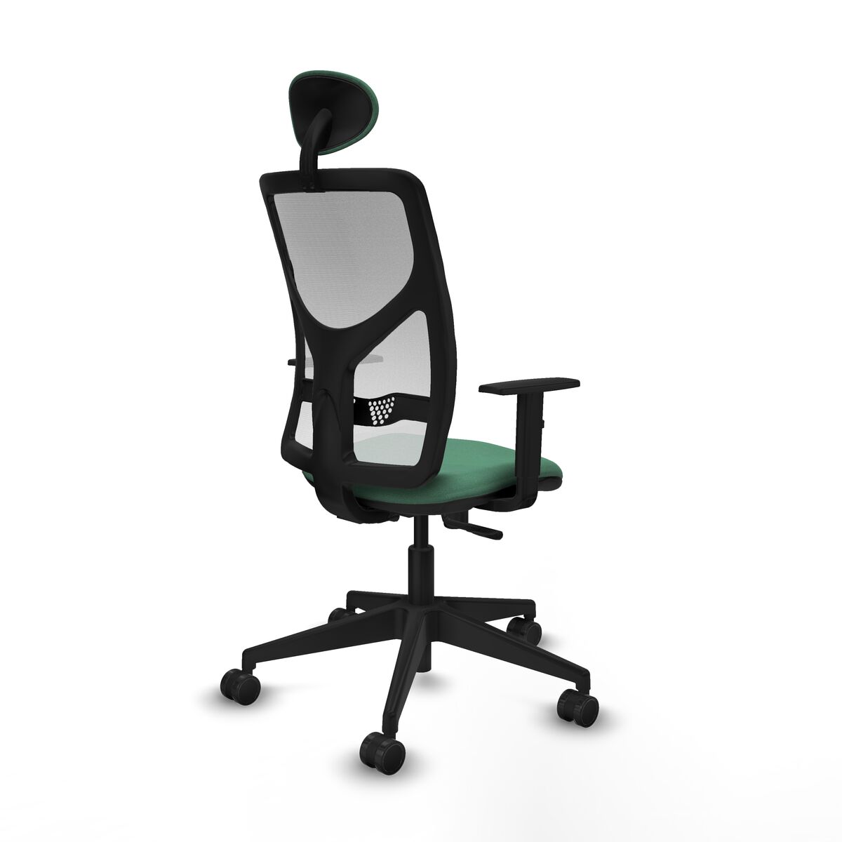 Silla de Oficina con Cabecero Motilla Piqueras y Crespo 1D066N1 Verde Esmeralda