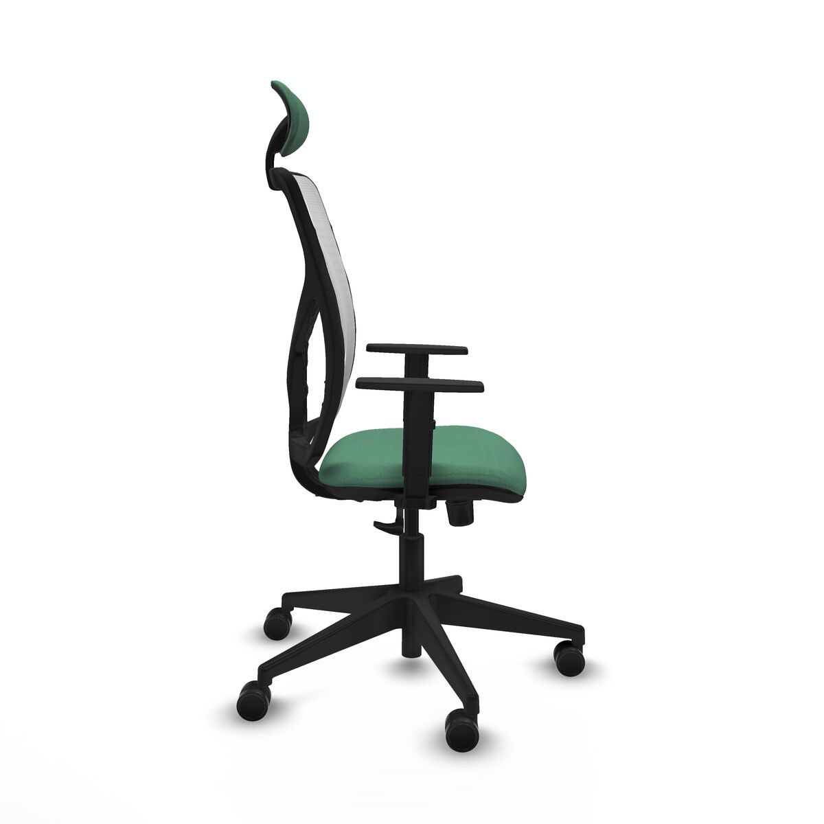 Silla de Oficina con Cabecero Motilla Piqueras y Crespo 1D066N1 Verde Esmeralda
